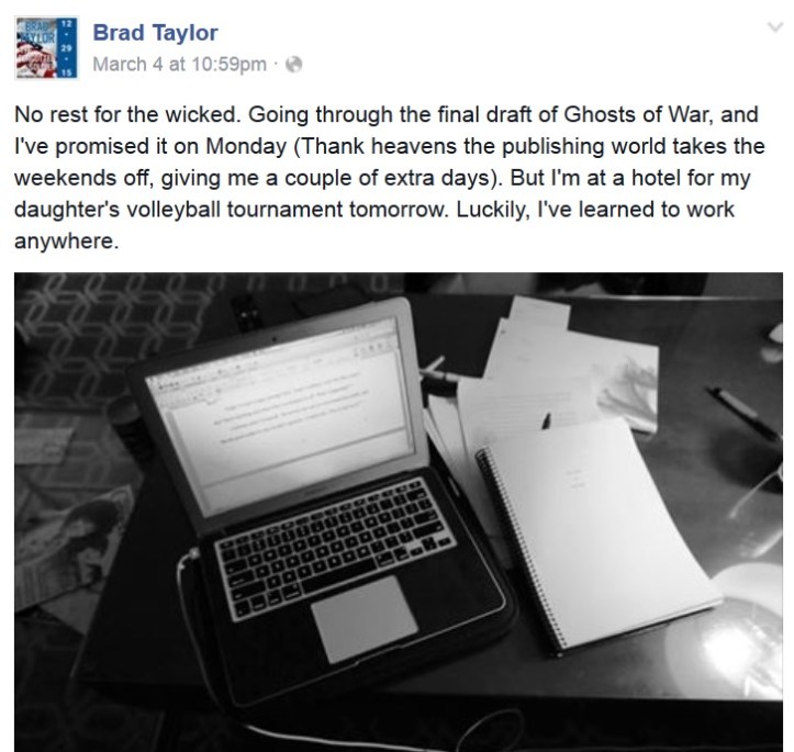 Brad Taylor Facebook post 1